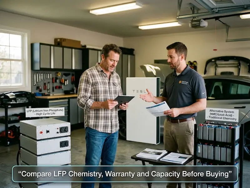 comparing the best solar battery backup options with lithium iron phosphate technology