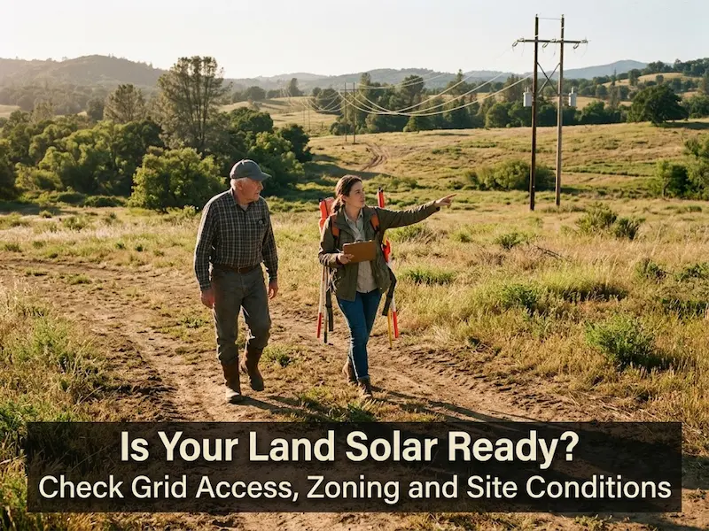 evaluating solar farm passive income potential through commercial land leasing and solar site assessment