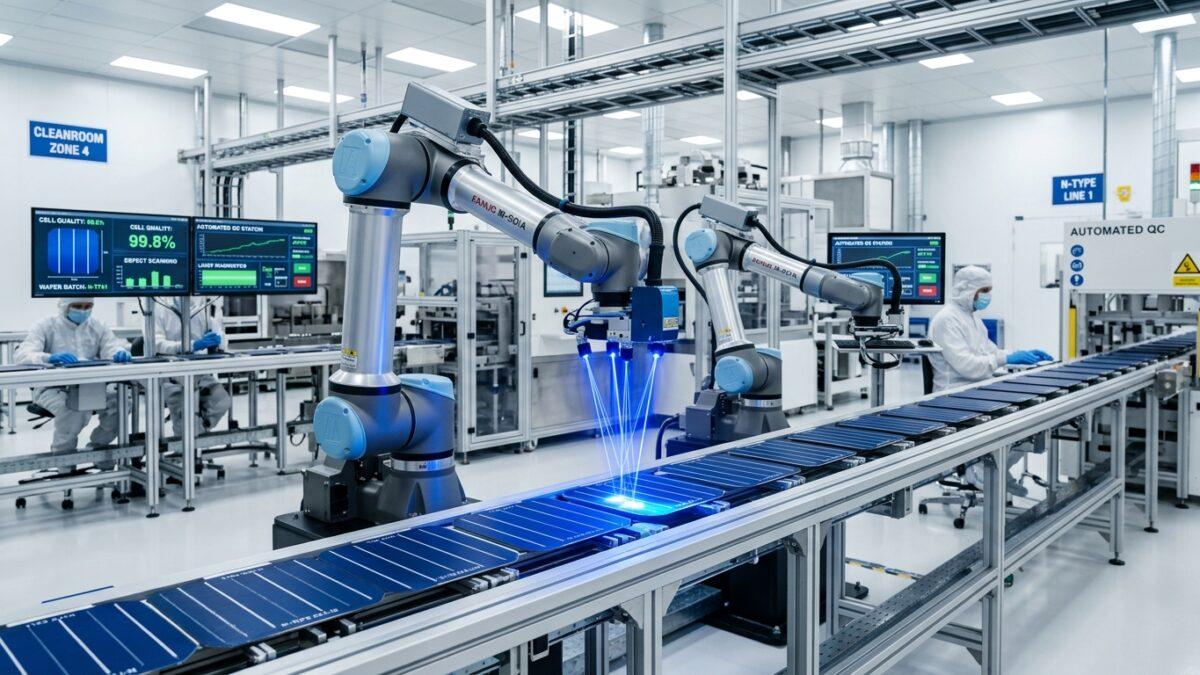 Automated cleanroom inspection of N-type silicon solar photovoltaic cells